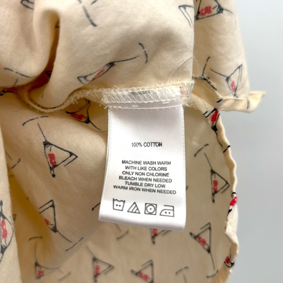 Foxcroft Martini Print Button down shirt-Size 16 - Picture 6 of 7